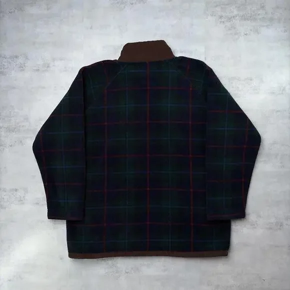 Vintage Plaid Polo Sport Ralph Lauren Quarter Zip Sweater
